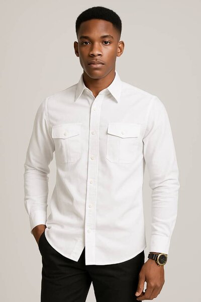 Chemise Homme Élégante à Poitrine