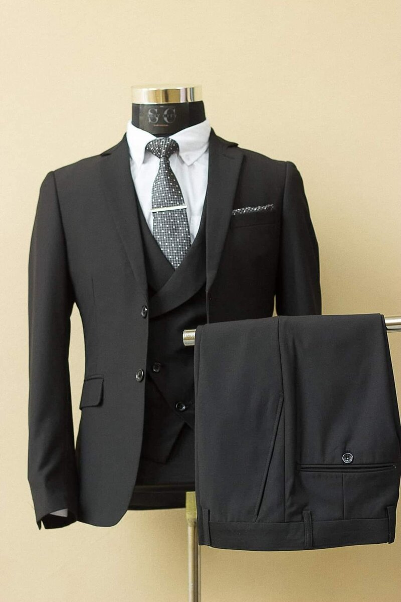 black men's  suit