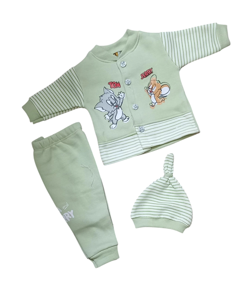 New born baby Unisex 3pcs winter shirt and trouser set