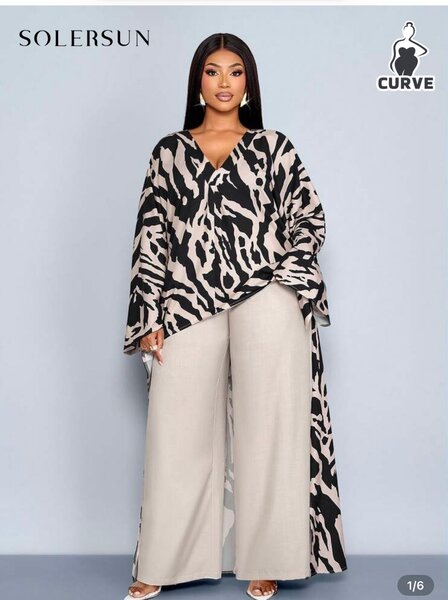 Tenue élégante à motifs fluides