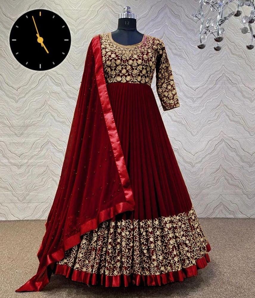 3 pcs womens stiched Shamoz silk Maxi