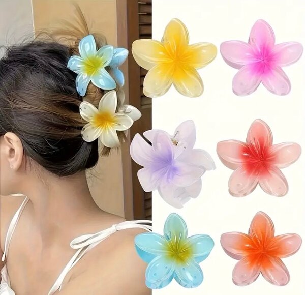 Pinces à cheveux fleurs colorées