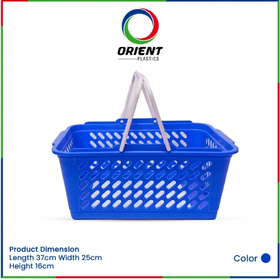 Orient Plastic Handy Basket | Durable Lightweight and Multi-Purpose Storage Basket for Kitchen Home and Office Organization | Stylish Design with Easy-to-Carry