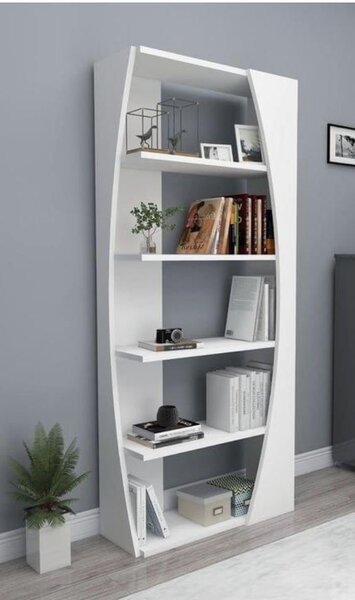 Bibliothèque moderne blanche