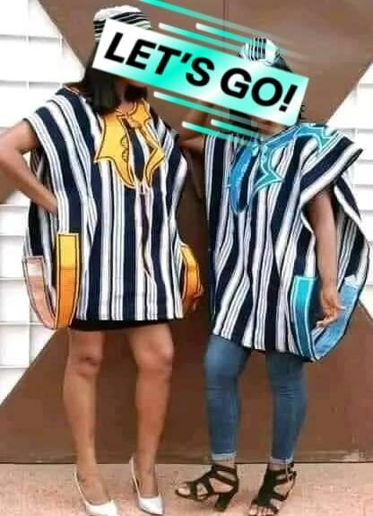 Poncho rayé pour femmes