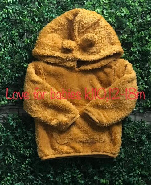 Fluffy sweatshirt brown 12-18m