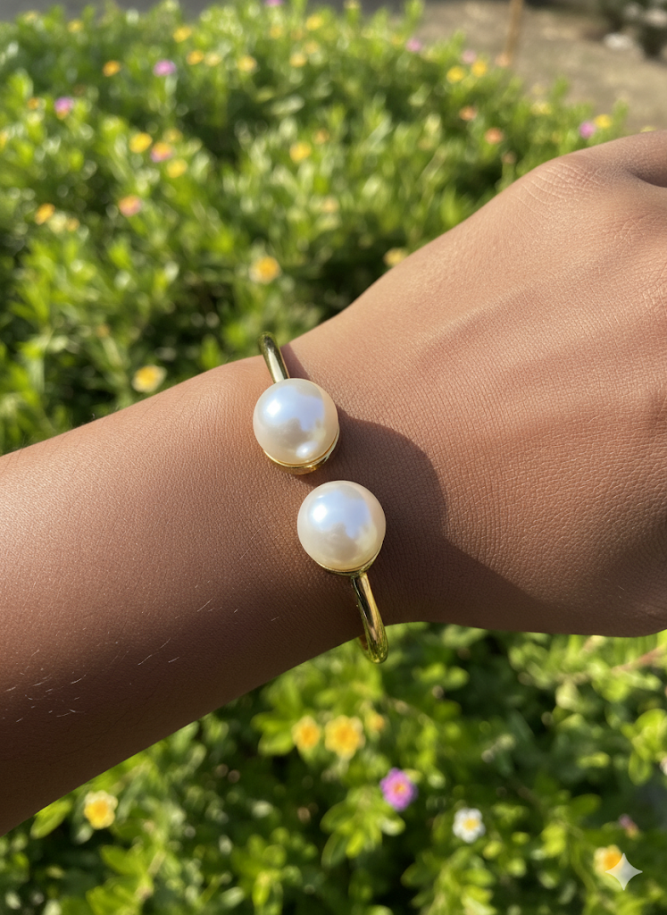 Bracelet doré perle double