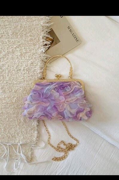 Sac en perles fleurs