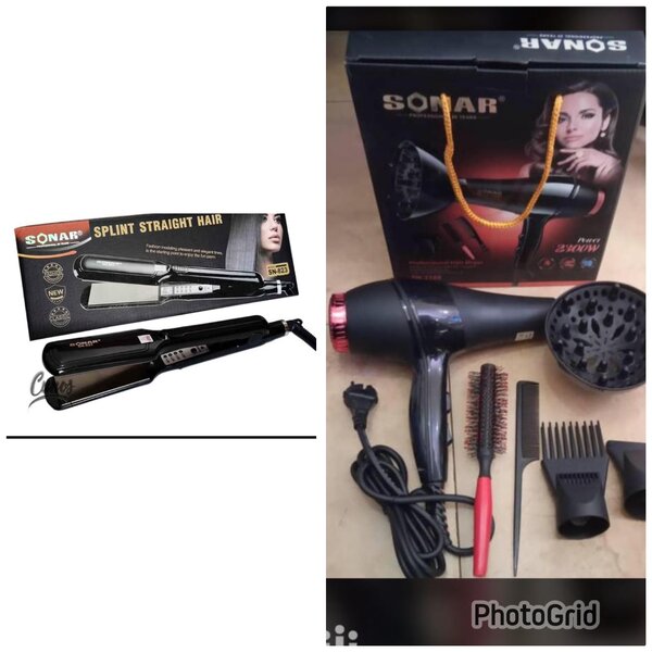 Sonar hair dryer with straight