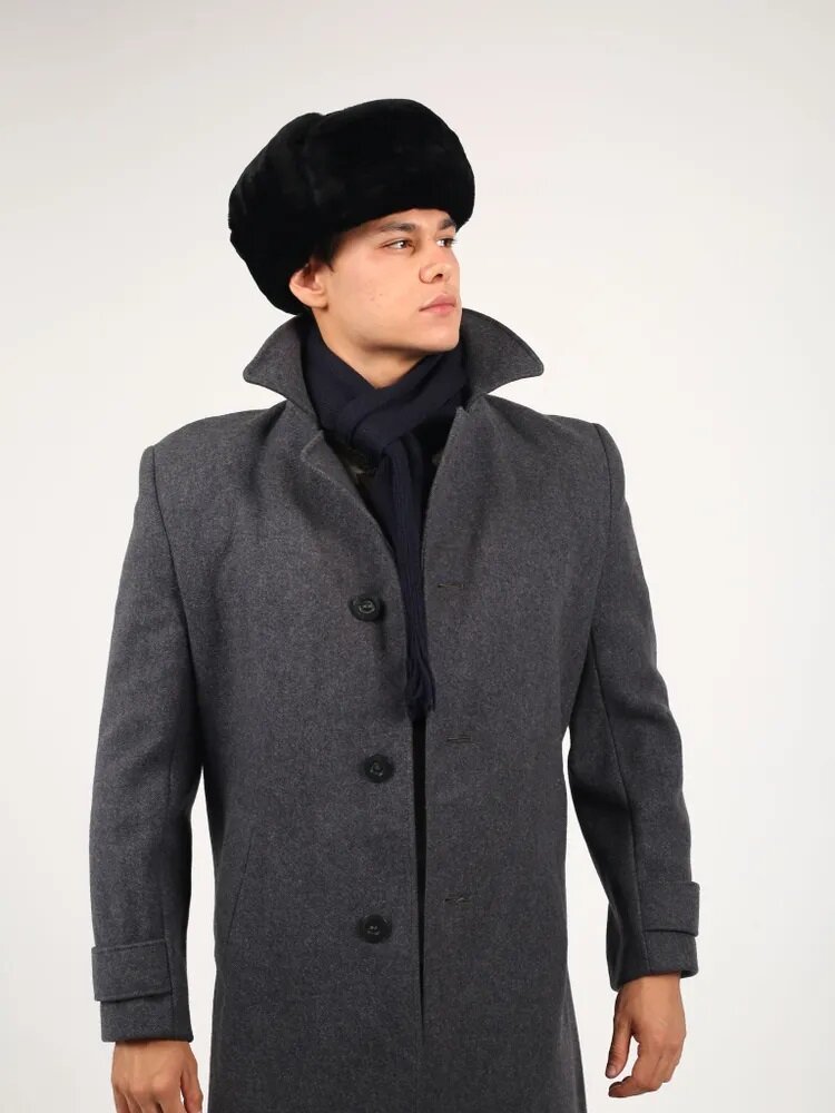 Мужская шапка ушанка модели “Пилот” 