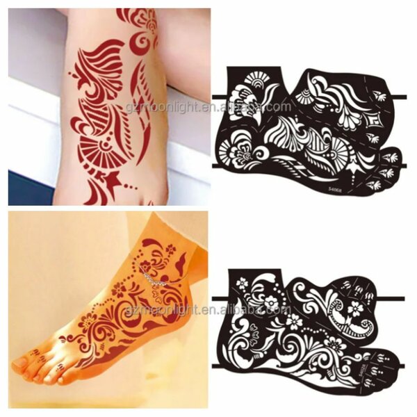 Pochoir d'autocollants henné