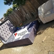 custom made bed with a high base