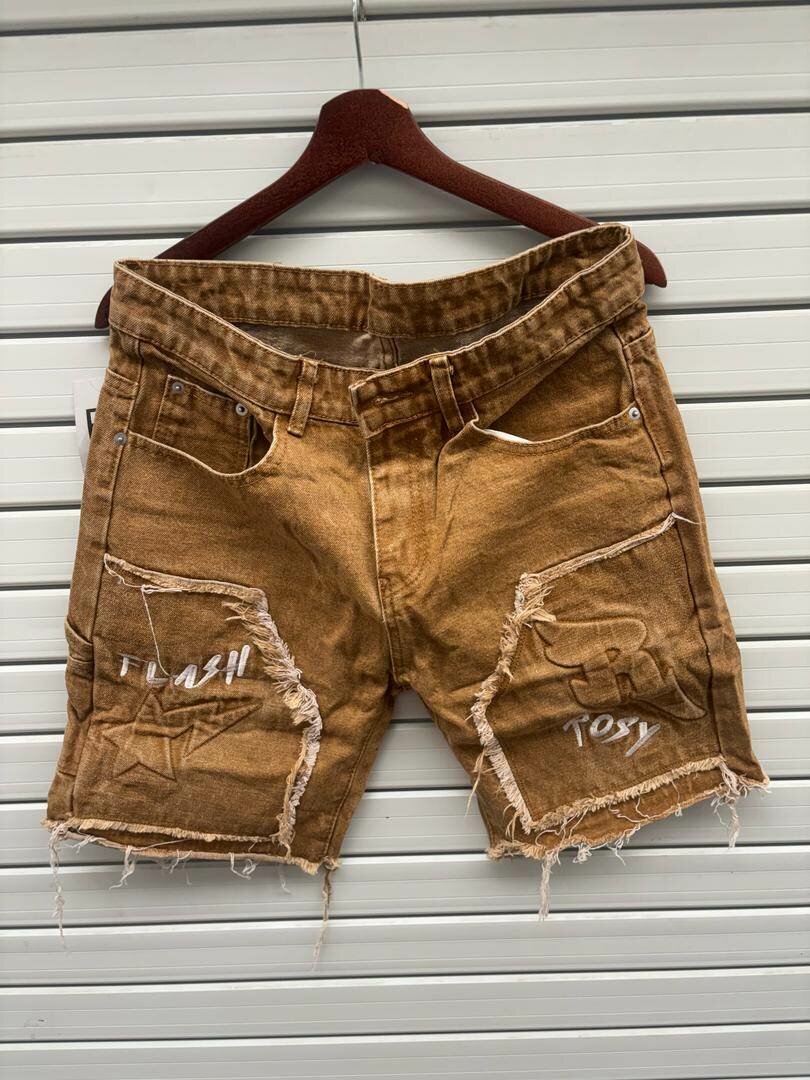 Shorts en jean déchiré décontractés