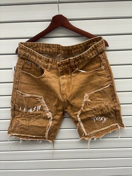 Shorts en jean déchiré décontractés