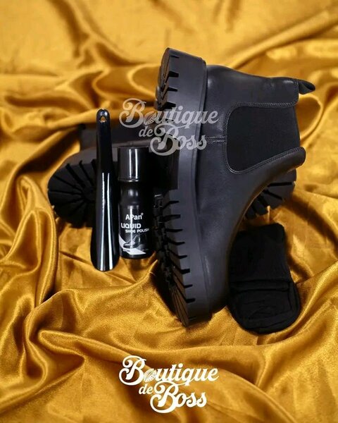 Bottes Chelsea en cuir noir