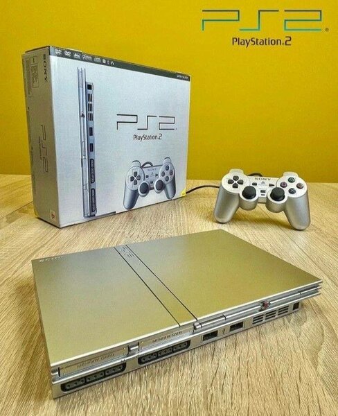 Console PS2 Slim Argent