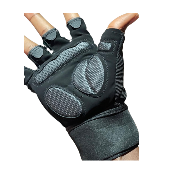 Quality leather hand gloves in black
