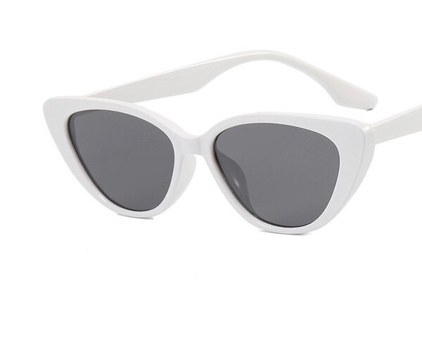 Lunettes de soleil œil de chat blanches