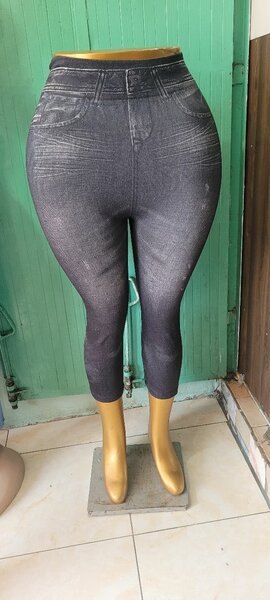 Leggings jean femme taille haute