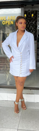 Women's White Jacket Dress