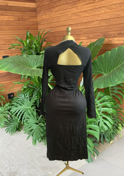 Robe noire élégante en jersey