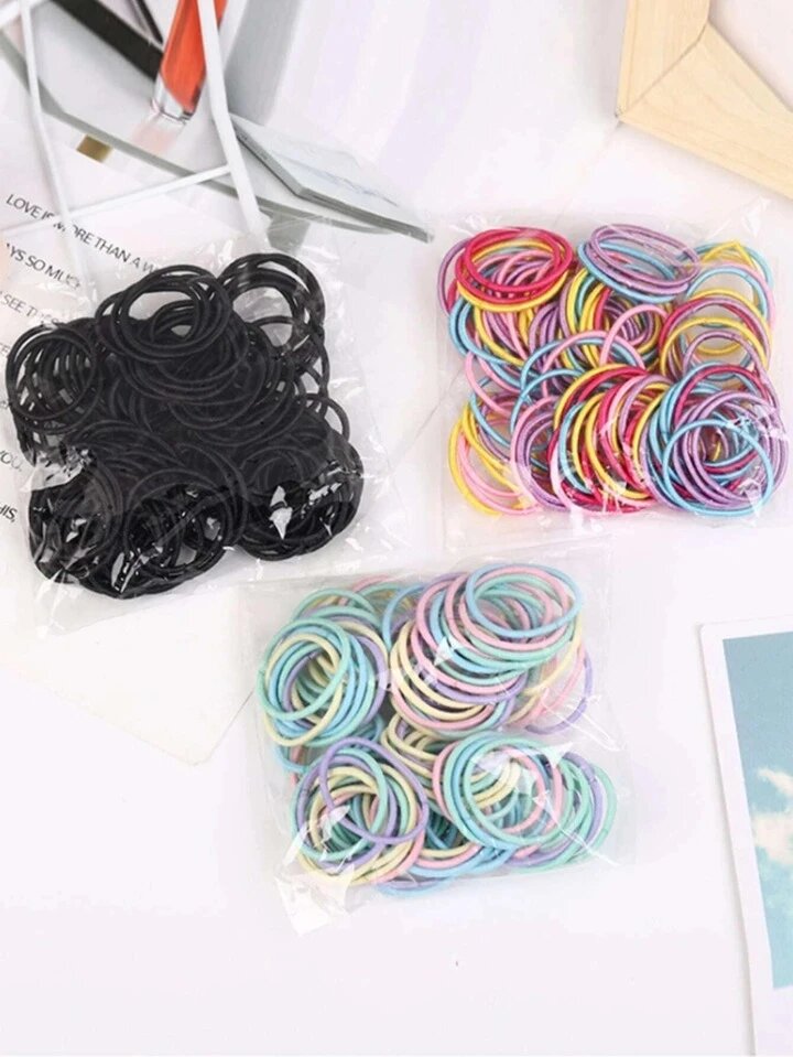 Élastiques à cheveux multicolores