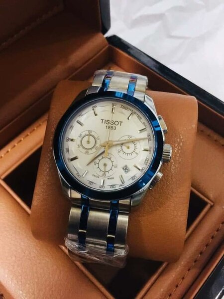 Montre-bracelet homme Tissot, bleu argent