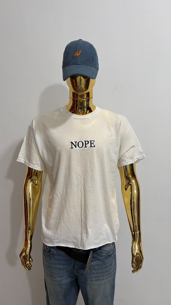 T-shirt blanc "NOPE" BoohooMAN