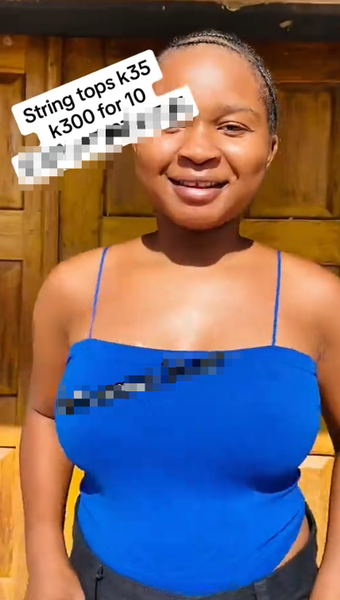 Women's top with thin straps