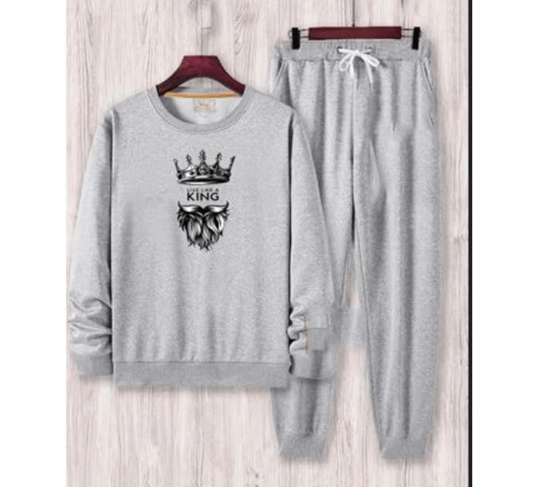 Men's tracksuit white 2pcs