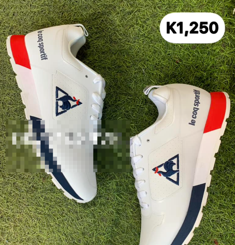 sneakers white with red and blue