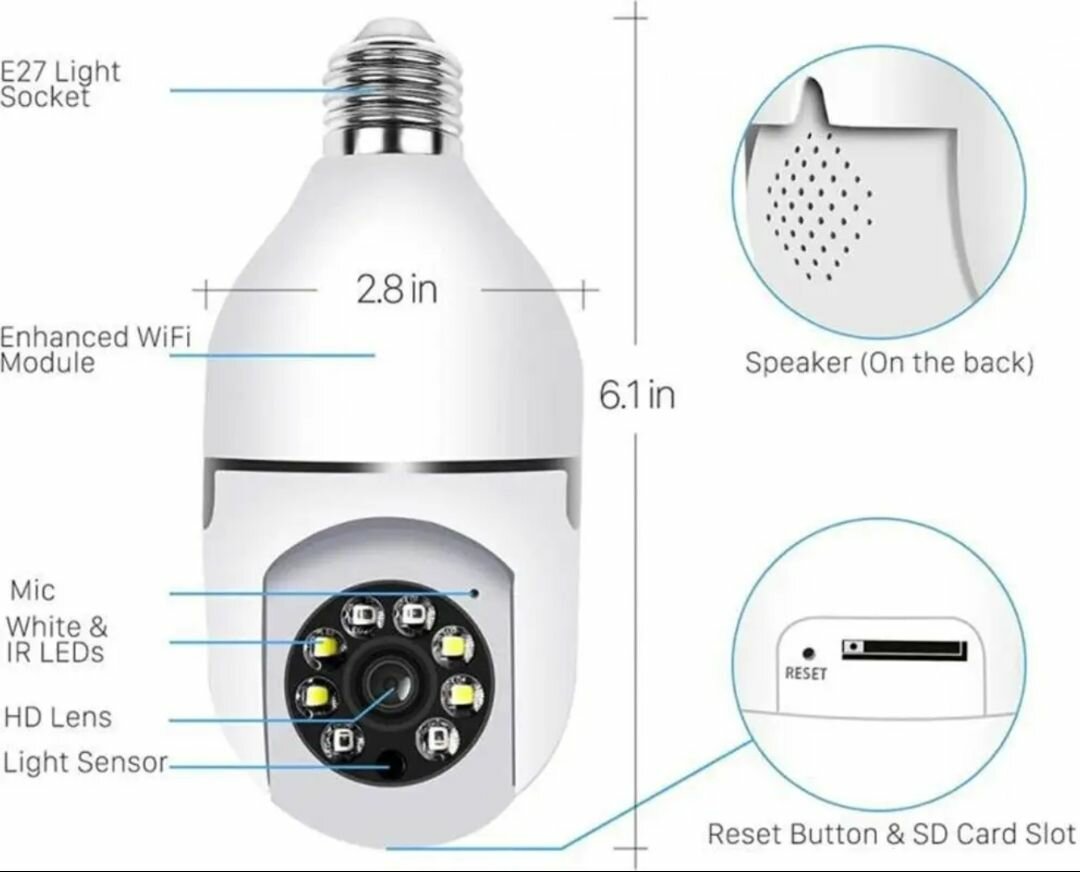 Caméra WiFi Ampoule LED