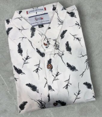 Men's Size XL Long Sleeve Printed Shirt