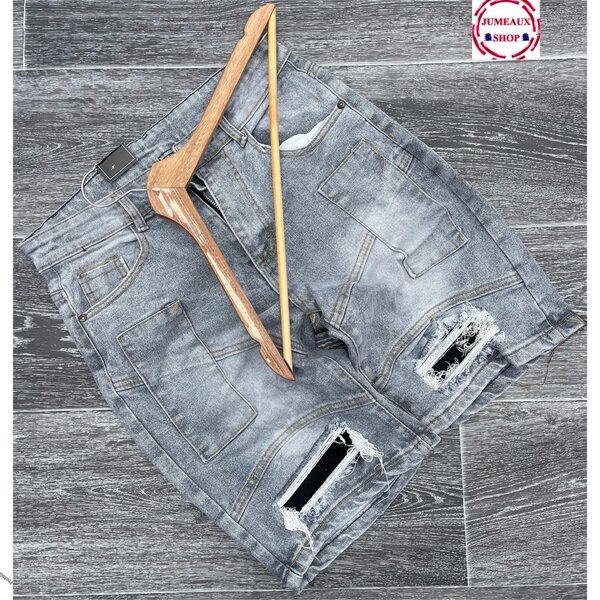 Shorts en jean déchiré homme