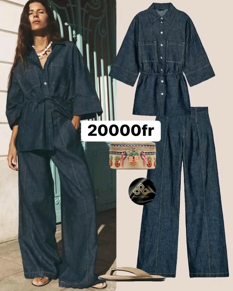 Ensemble denim chic pour femmes