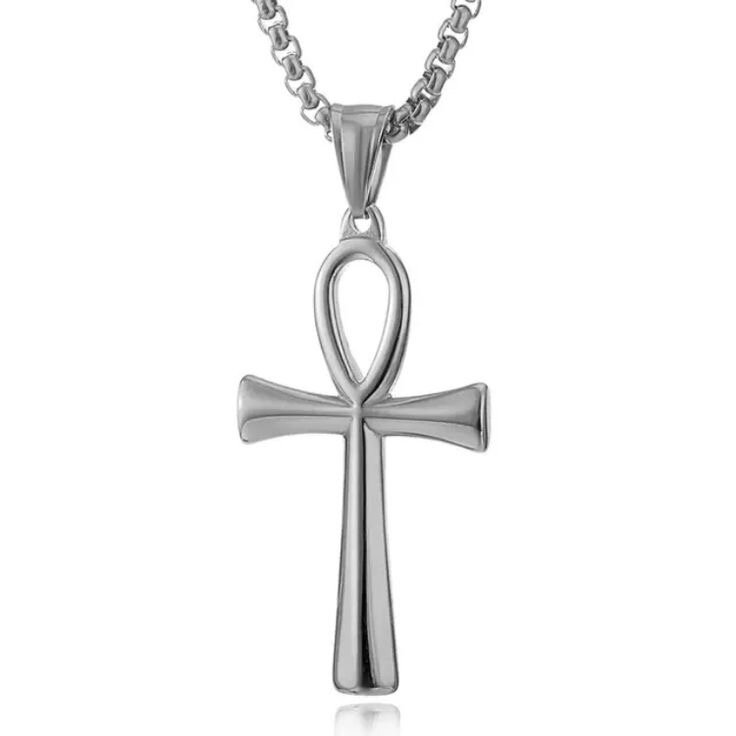 Collier Croix Ankh Acier
