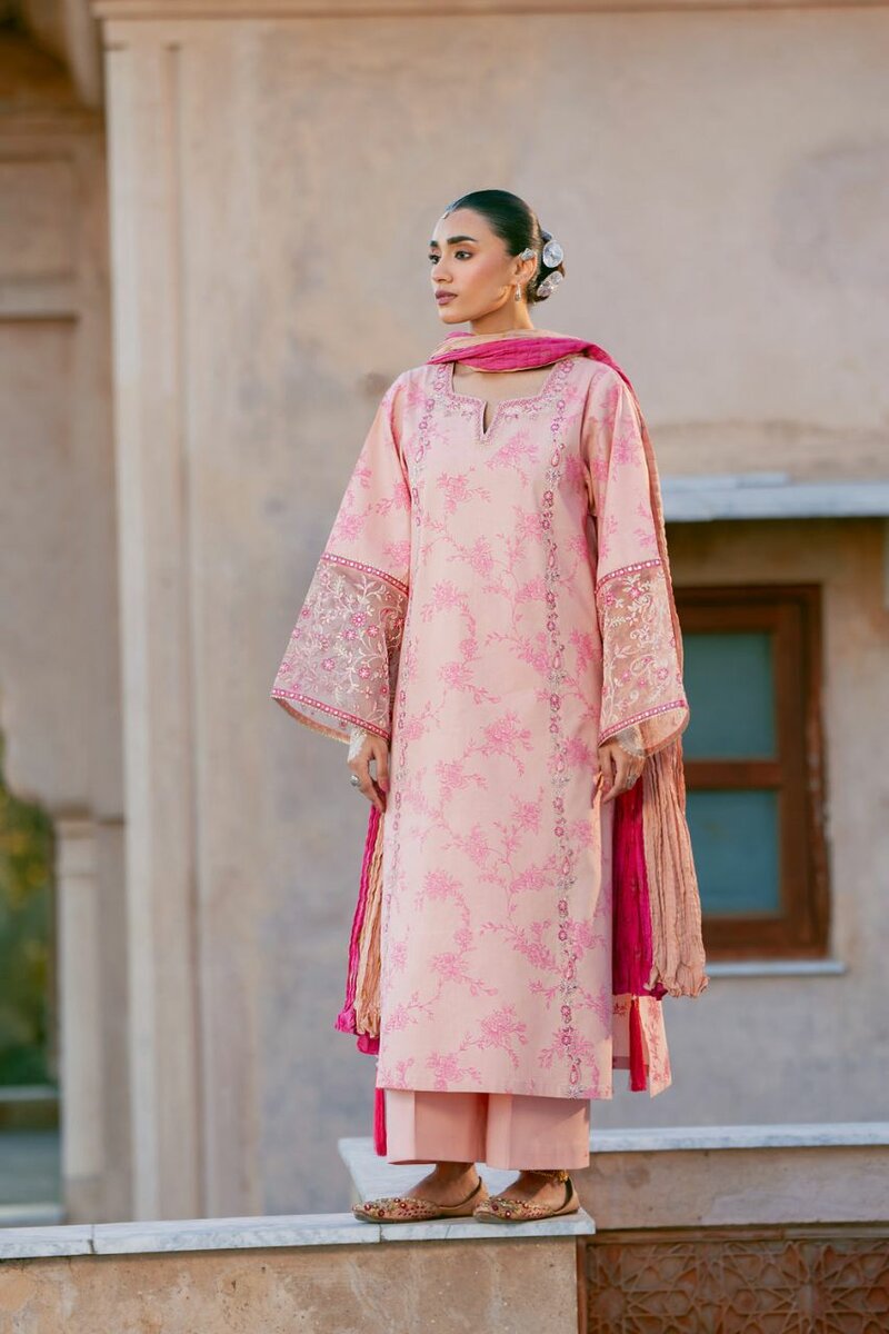 Ready to wear embroidered lawn 3 piece