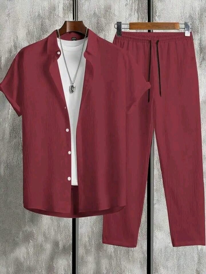 Ensemble décontracté rouge homme