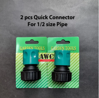 2 pcs Quick Connector 4 Water Pipe Connector Car Wash Pipe Quick Connection Garden Water Pipe 3/4 inch By AWC Traders