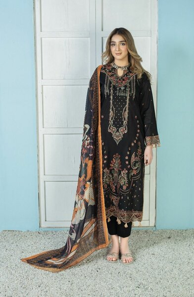 Luxury Embroidered Lawn-3PC