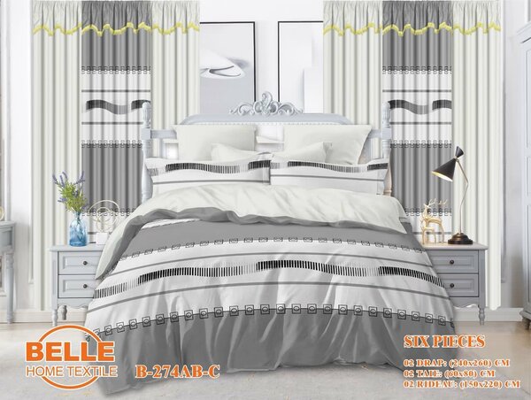 Parure de lit élégante 6 pièces