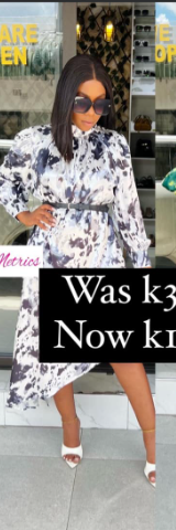 Women's long dress with print