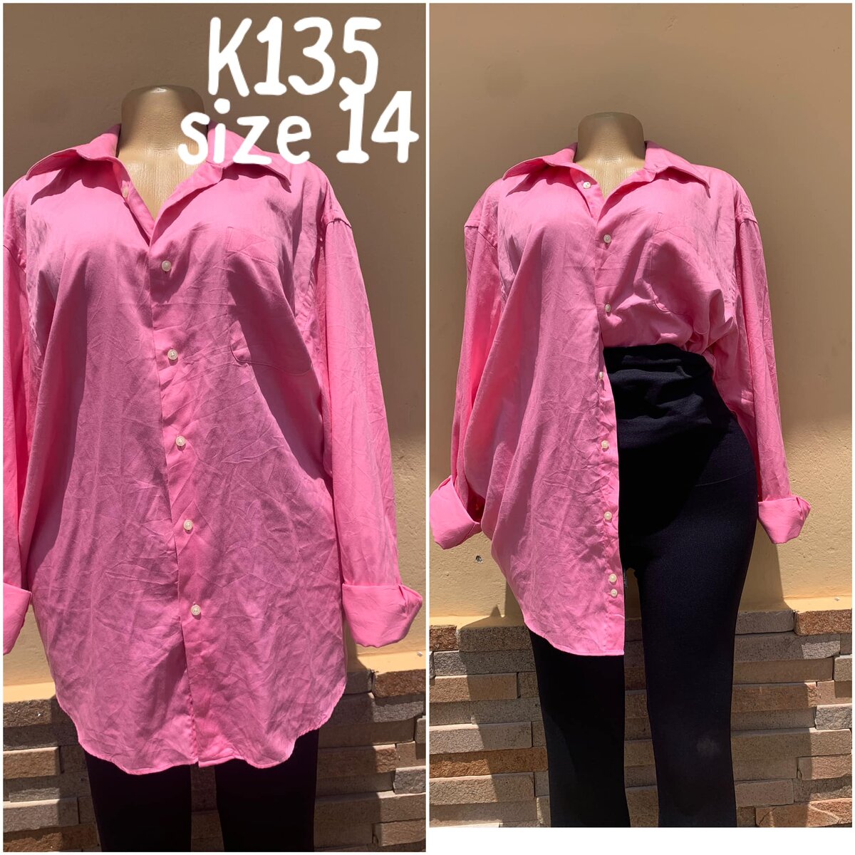 Pink shirt size 14