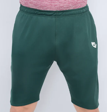 solid green Fitness shorts