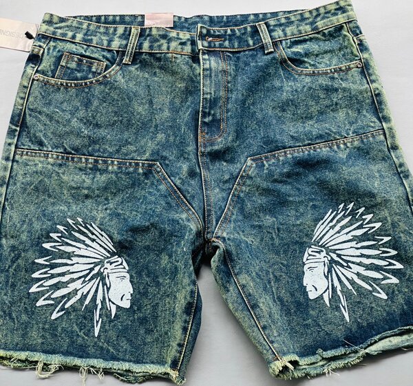 Shorts en jean avec motif