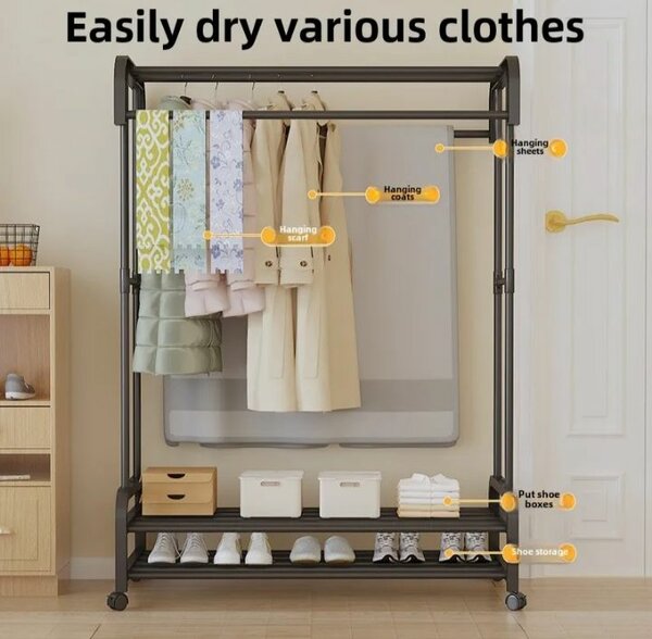 Portant à vêtements réglable