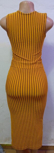 Robe rayée sans manches