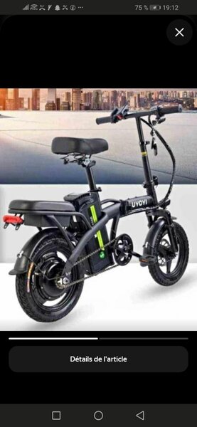 Vélo électrique pliant compact