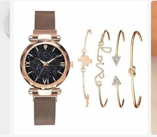 Montre Quartz Femme Or Rose