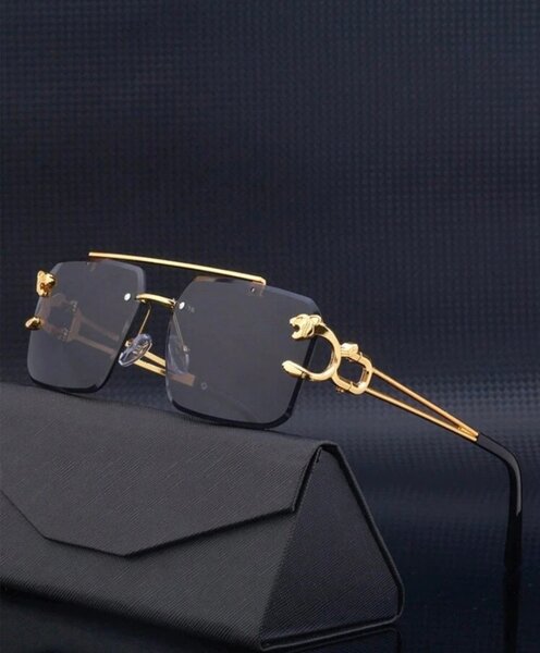 Lunettes de soleil luxe dorées